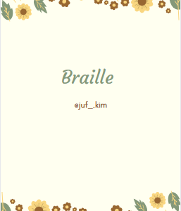 Dagopening braille