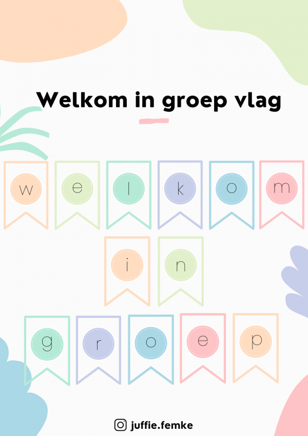 Welkom In Mijn Groep Vlag Voor De Leerkracht Welkom In Mijn Groep Vlag Voor De Leerkracht