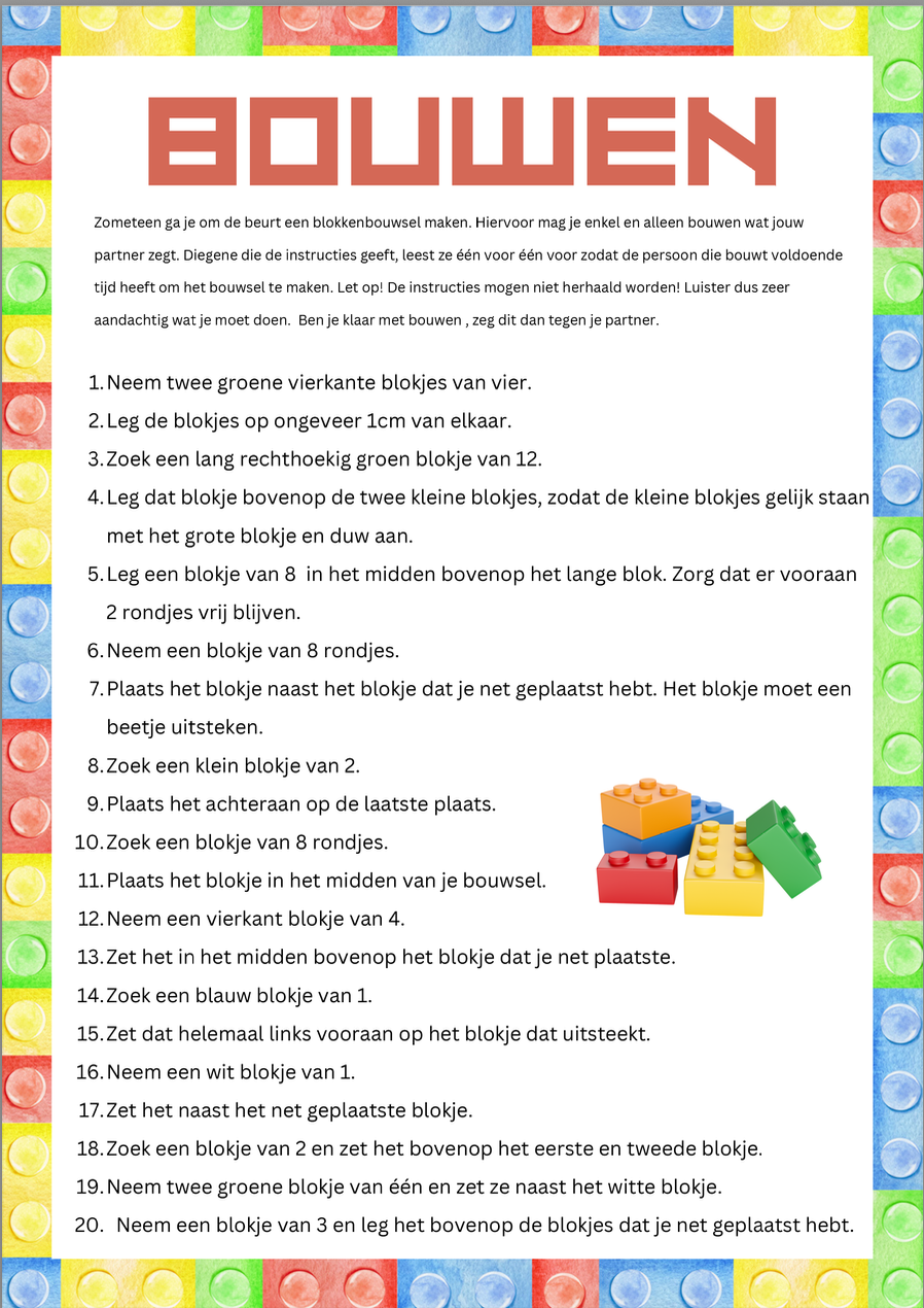 Instructies Instructies geven - Voor de Leerkracht