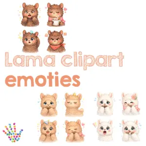 Lama clipart - emoties